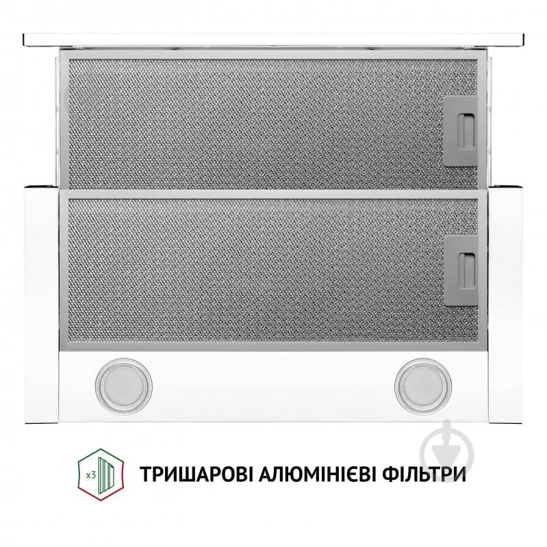 Витяжка Perfelli TL 6212 WH 700 LED телескопічна - фото 7