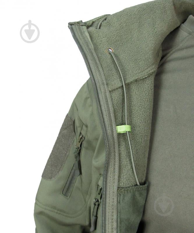 Куртка 1991 ТМ тактическая влагозащитная SoftShell, Green 34123-JA-01-G-4XL р.4XL - фото 4