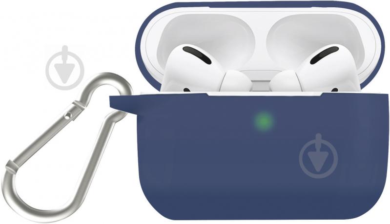 Чехол для наушников Promate Silicase-Pro для Apple AirPods Pro blue (silicase-pro.blue) - фото 1