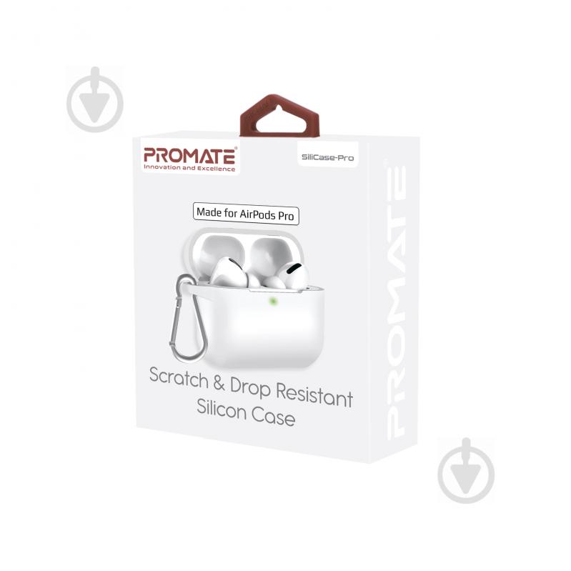 Чехол для наушников Promate Silicase-Pro для Apple AirPods Pro white (silicase-pro.white) - фото 7