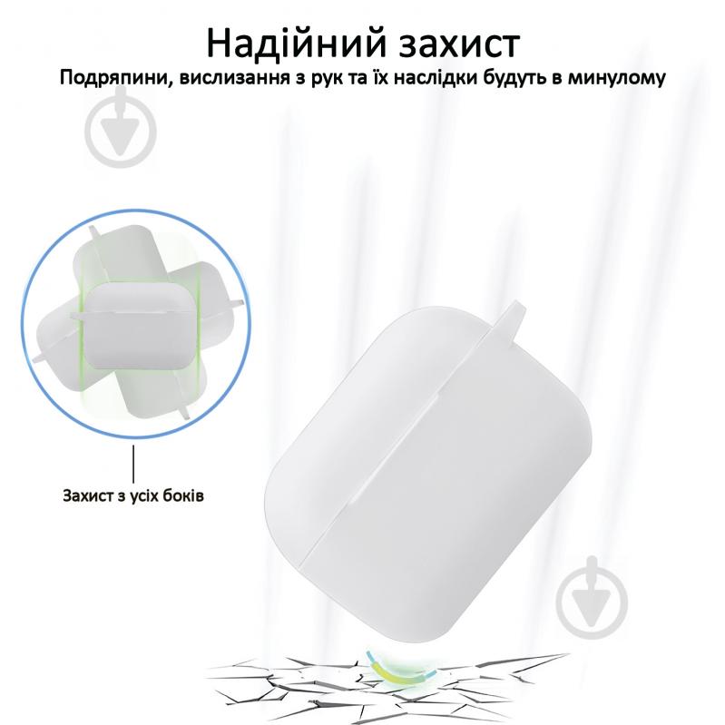 Чехол для наушников Promate Silicase-Pro для Apple AirPods Pro white (silicase-pro.white) - фото 2