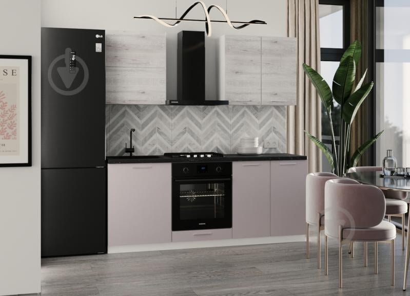 Кухня модульна ROKO Руна пряма ДСП 2м дуб полярний/макіато/білий - фото 1 Кухня модульна ROKO Руна пряма ДСП 2м дуб полярний/макіато/білий - фото 1