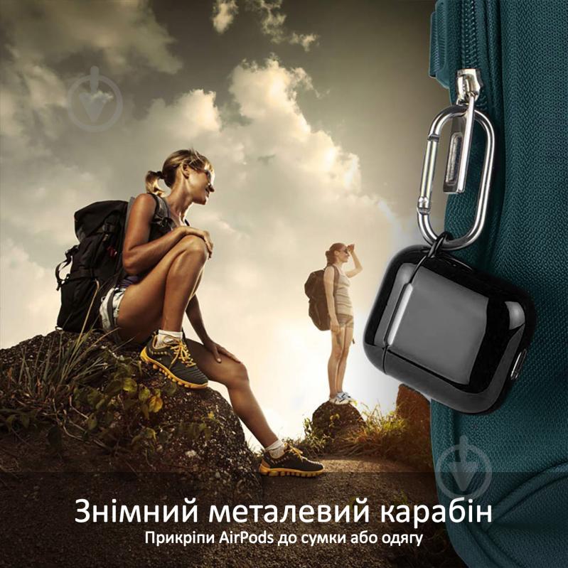 Чехол для наушников Promate Neoncase для Apple AirPods Pro black (neoncase.black) - фото 3