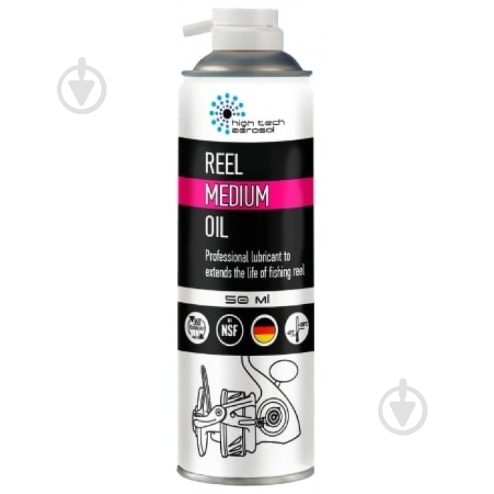 Смазка High Tech Aerosol для рыболовных катушек Reel Medium Oil 50 ml - фото 1