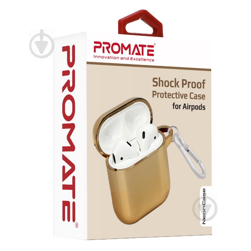 Чехол для наушников Promate Neoncase для Apple AirPods Pro gold (neoncase.gold) - фото 6