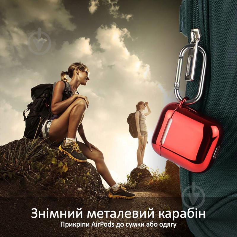 Чохол для навушників Promate Neoncase для Apple AirPods Pro red (neoncase.maroon) - фото 3