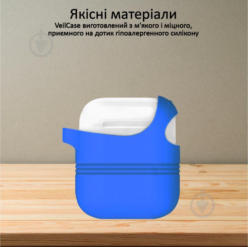 Чехол для наушников Promate Veilcase для Apple AirPods Pro blue (veilcase.blue) - фото 5