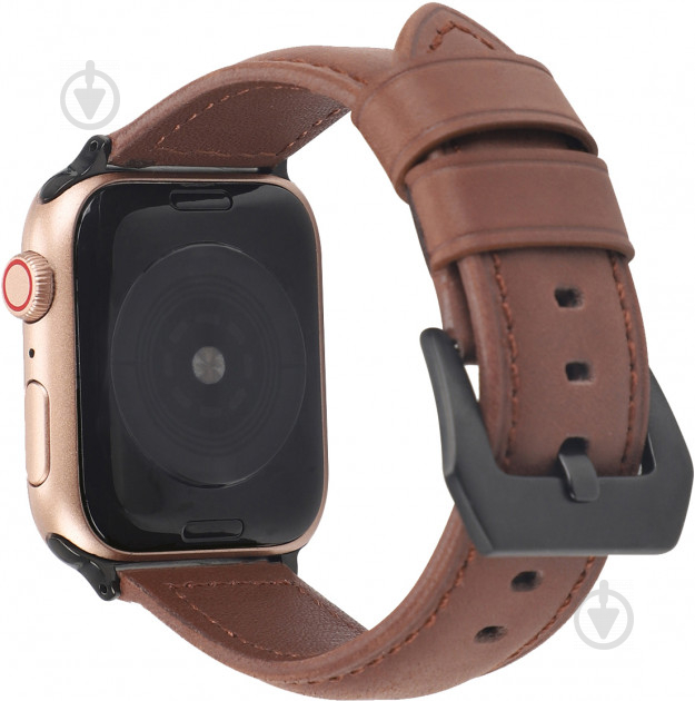 Ремінець Promate для Apple Watch 42-44 мм stitch-42ml.darkbrown - фото 2