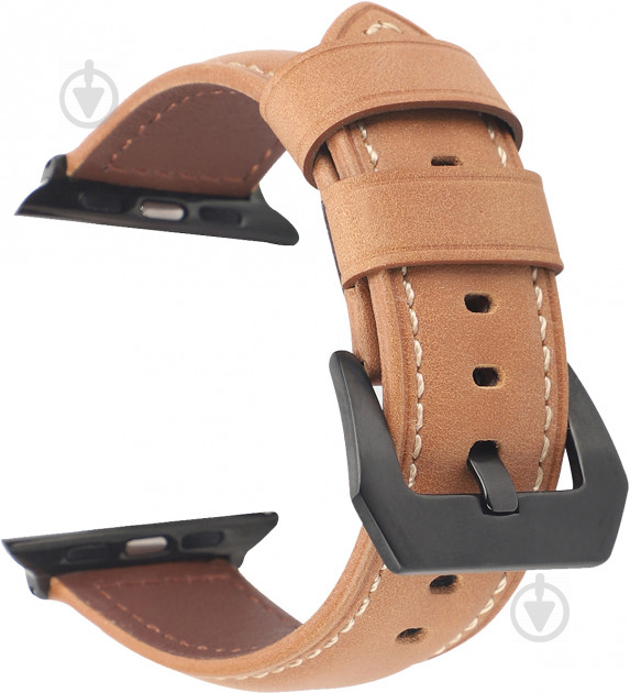 Ремінець Promate для Apple Watch 42-44 мм Light Brown stitch-42ml.lightbrown - фото 3