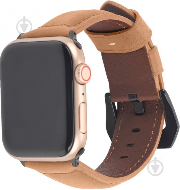 Ремінець Promate для Apple Watch 42-44 мм Light Brown stitch-42ml.lightbrown - фото 1