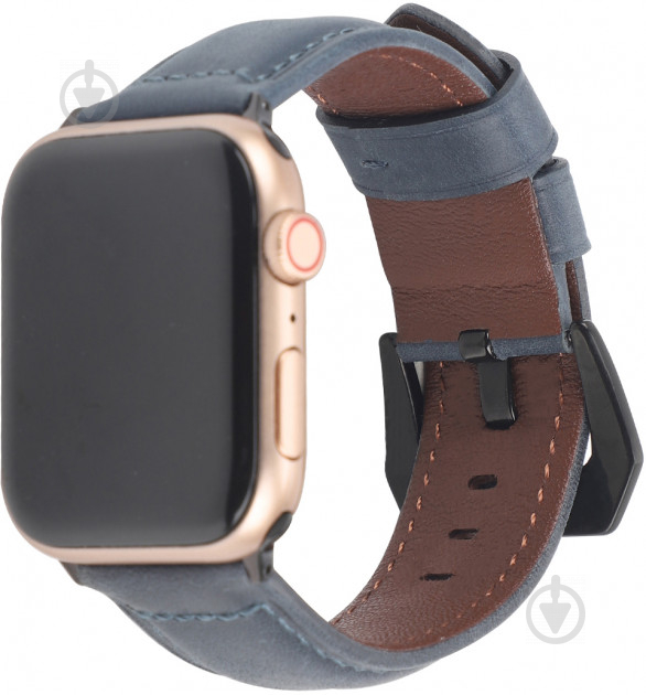 Ремінець Promate для Apple Watch 42-44 мм blue stitch-42ml.blue - фото 1