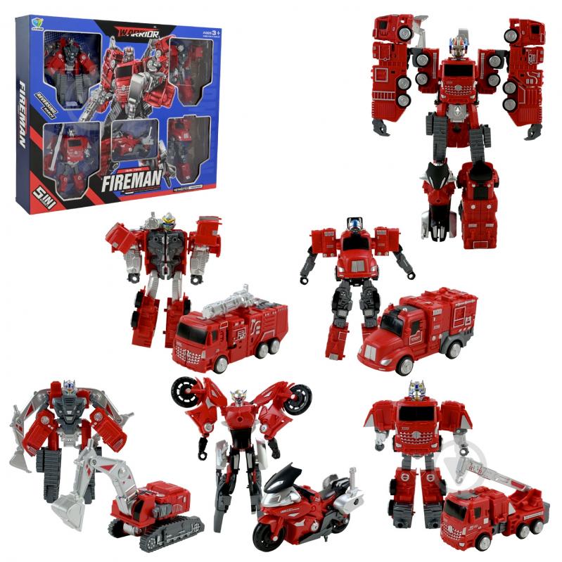 Робот-трансформер Shantou Пожарная спецтехника 5 в 1 788-92Y - фото 1
