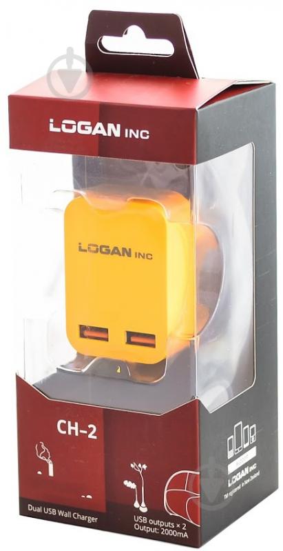 Мережевий зарядний пристрій Logan CH-2 Orange - фото 3
