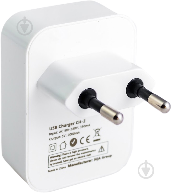 Мережевий зарядний пристрій Logan CH-2 White - фото 2 Мережевий зарядний пристрій Logan CH-2 White - фото 2