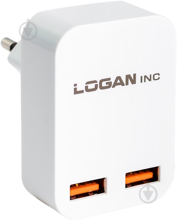Мережевий зарядний пристрій Logan CH-2 White - фото 1 Мережевий зарядний пристрій Logan CH-2 White - фото 1