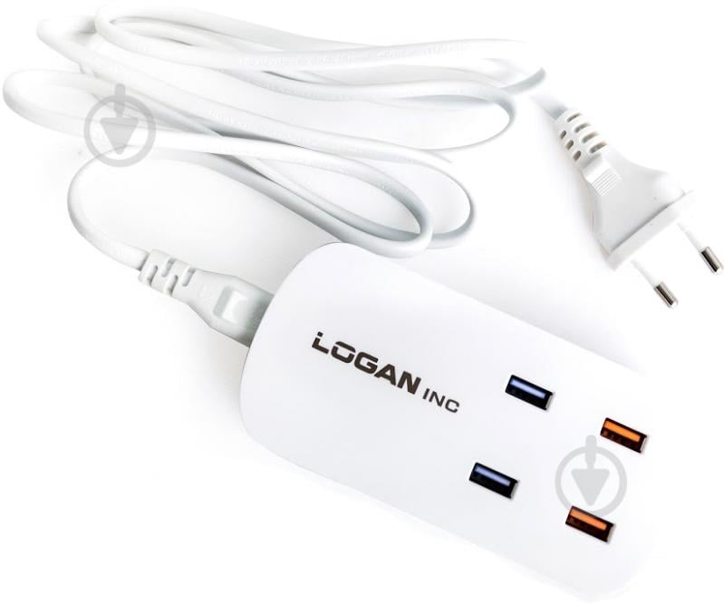 Сетевое зарядное устройство Logan CHC-4 White - фото 2