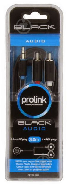 Кабель ProLink 3,5 мм – 2xRCA 5 м (PB103-0500) - фото 3