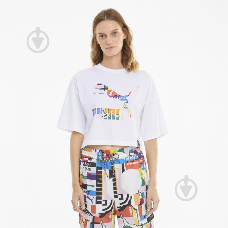 Футболка Puma PI Graphic Tee 59970262 р.S белый - фото 1