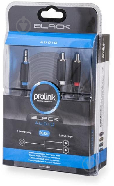 Кабель ProLink 3,5 мм – 2xRCA 15 м (PB103A-1500) - фото 3