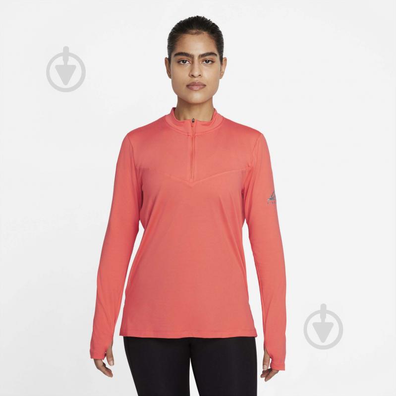 Футболка Nike W NK ELEMENT TRAIL MIDLAYER DC5217-858 р.XS кораловий - фото 1