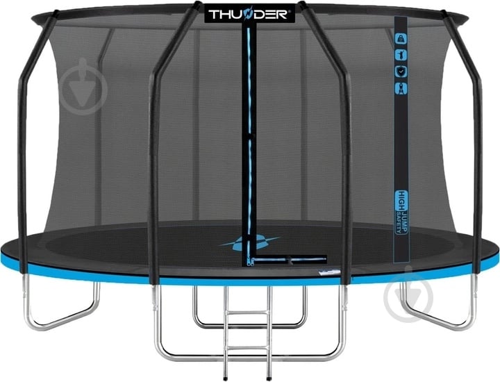 Батут с сеткой и лесенкой Thunder INSIDE-ELITE-12FT BLUE - фото 1