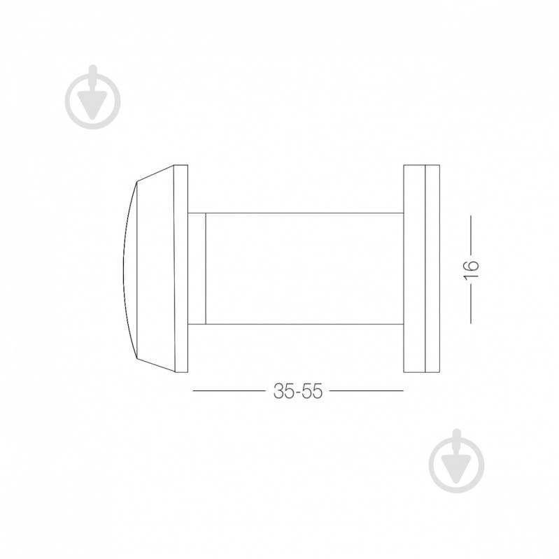 Глазок дверной DV35-55/16 35-55 мм - фото 5