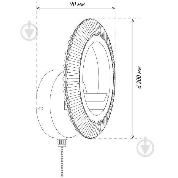 Бра Hopfen LED 7 Вт хром ROMANTIC 1B 7W - фото 2