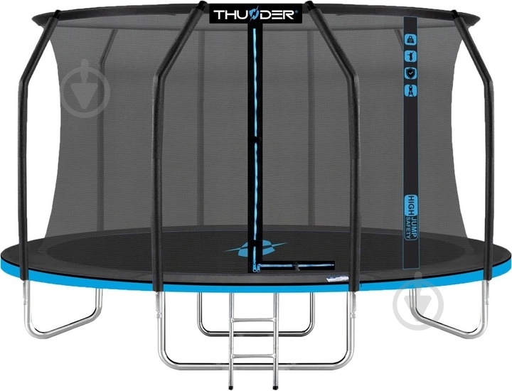 Батут с сеткой и лесенкой Thunder INSIDE-ELITE-14FT BLUE - фото 1