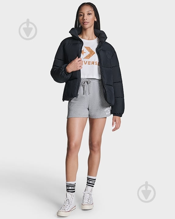 Куртка Converse QUILTED PUFFER JACKE CVW5J002-BLK р.S - фото 1