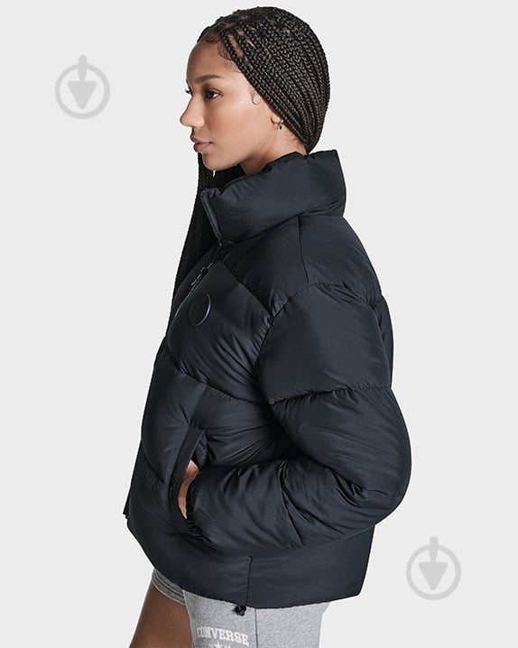 Куртка Converse QUILTED PUFFER JACKE CVW5J002-BLK р.S - фото 3