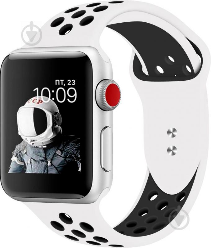 Ремінець Promate Oreo-38ML для Apple Watch 38-40 мм White/Black oreo-38ml.white/black - фото 1