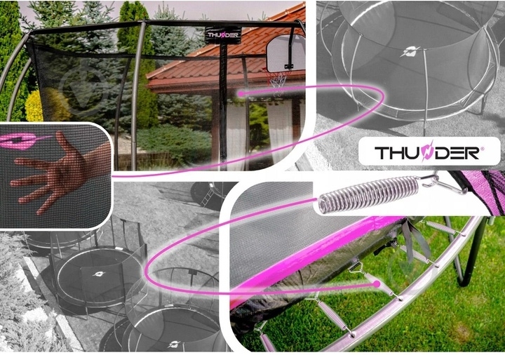 Батут с сеткой и лесенкой Thunder INSIDE-ULTRA-14FT PINK - фото 11 Батут с сеткой и лесенкой Thunder INSIDE-ULTRA-14FT PINK - фото 11