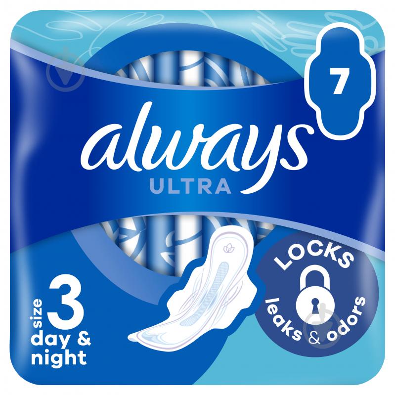 Прокладки гігієнічні Always Ultra Day&Night (Розмір 3) 7 шт. - фото 1
