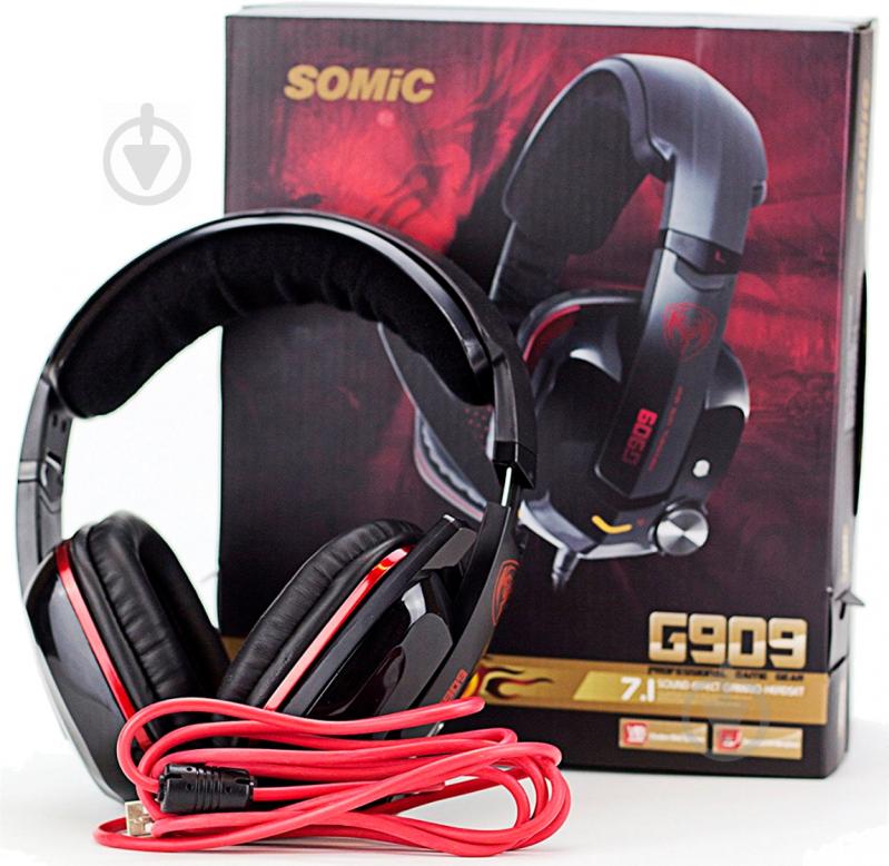 Навушники Somic G909 black/red (9590008744) - фото 4