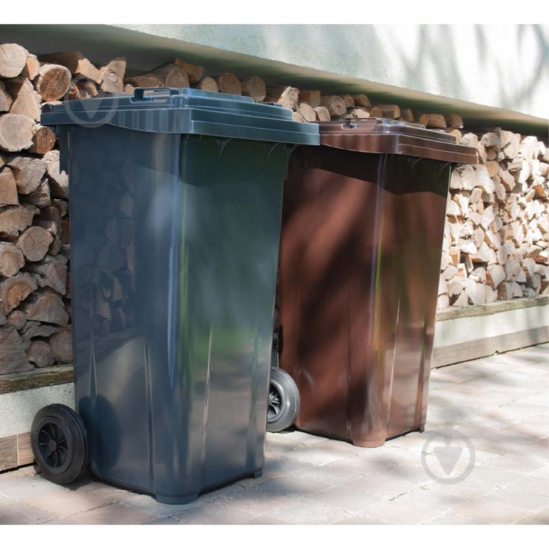 Контейнер для мусора Алеана ТБО 120 л темно-серый - фото 2