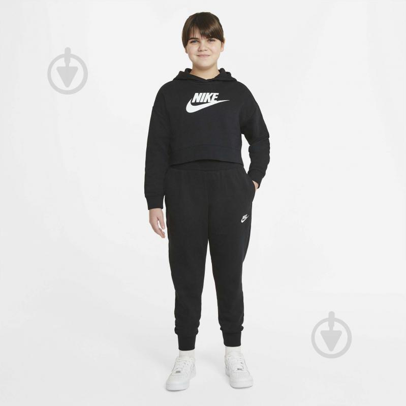 Джемпер Nike G NSW Club Ft Crop Hoodie DC7210-010 черный - фото 8