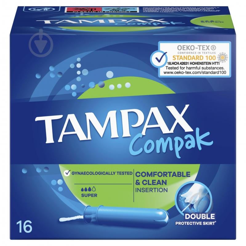 Тампони Tampax Compak super з аплікатором 16 шт. - фото 3