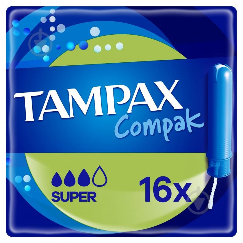 Тампоны Tampax Compak super с апликатором 16 шт. - фото 1