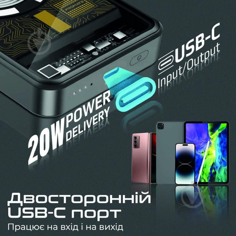 Повербанк Promate 10000 mAh (lucidpack-10.black) - фото 6