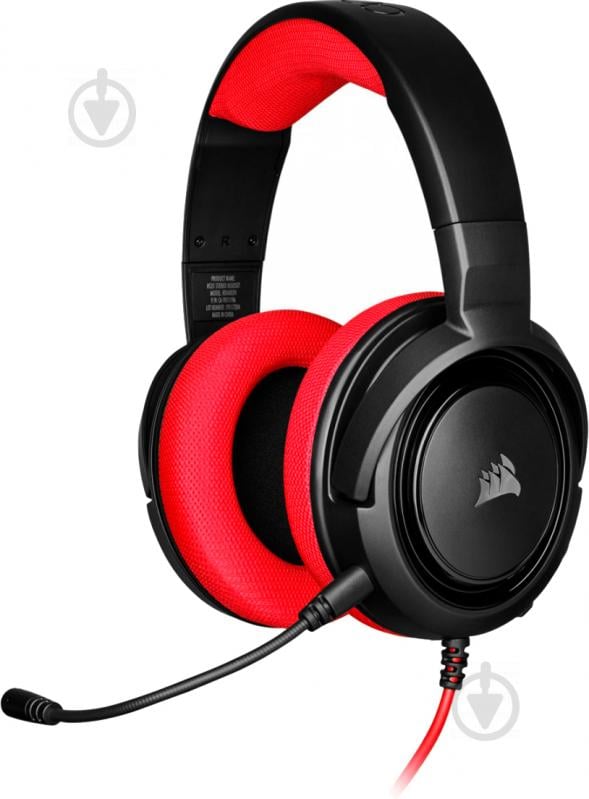 Наушники Corsair HS35 black/red (CA-9011198-EU) - фото 3