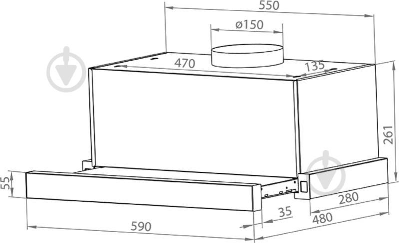 Витяжка WEILOR WTS 6230 BL 1000 LED - фото 9