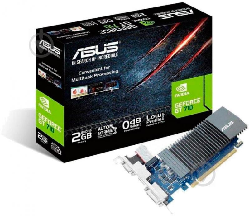 Видеокарта Asus GeForce GT 710 2GB GDDR5 64bit (GT710-SL-2GD5) - фото 1