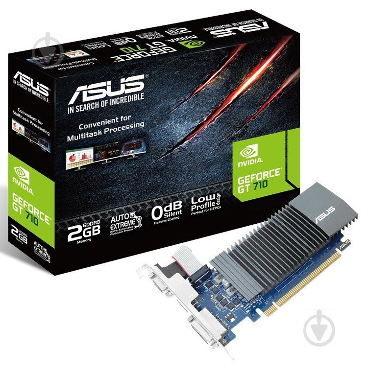 Видеокарта Asus Geforce GT 710 Silent 2GB GDDR5 32bit (GT710-SL-2GD5-BRK) - фото 4