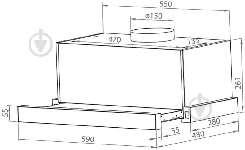 Витяжка WEILOR WTS 6280 BL 1200 LED - фото 10 Витяжка WEILOR WTS 6280 BL 1200 LED - фото 10