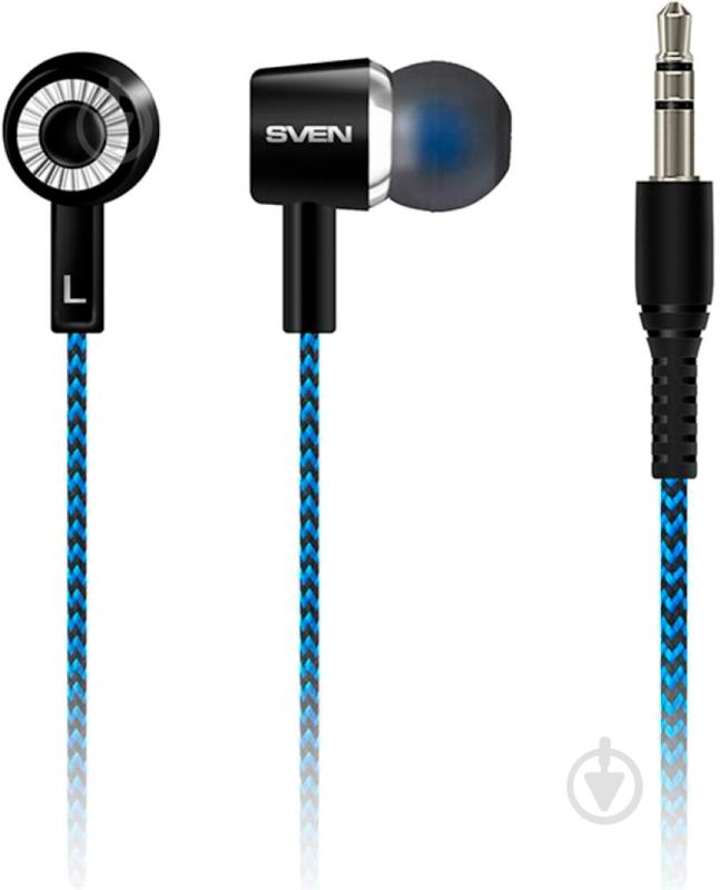 Гарнитура Sven E-106 black/blue (850215) - фото 1