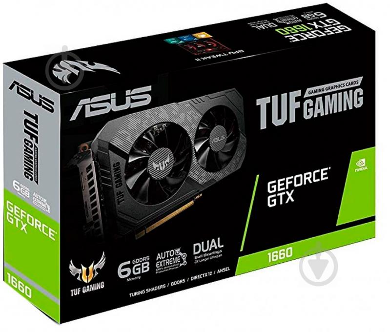 Видеокарта Asus GeForce GTX 1660 6GB GDDR5 192bit (TUF-GTX1660-6G-GAMING) - фото 7