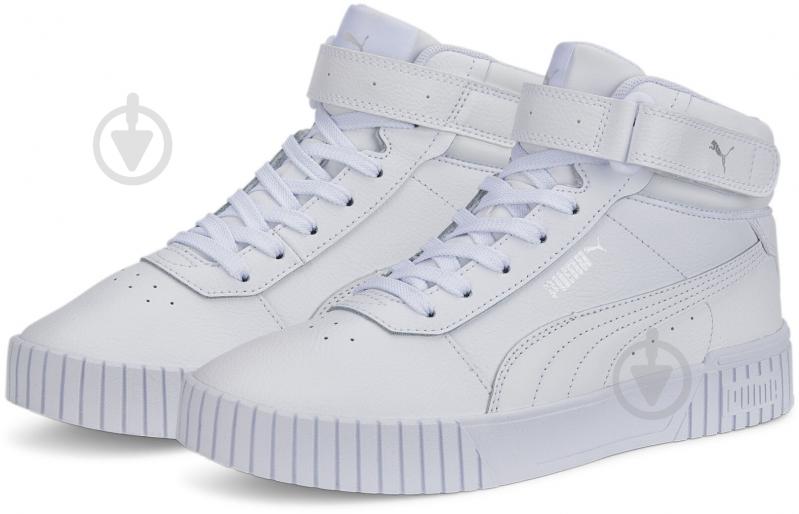 Кросівки жіночі демісезонні Puma CARINA 2.0 MID 38585102 р.41 білі - фото 3