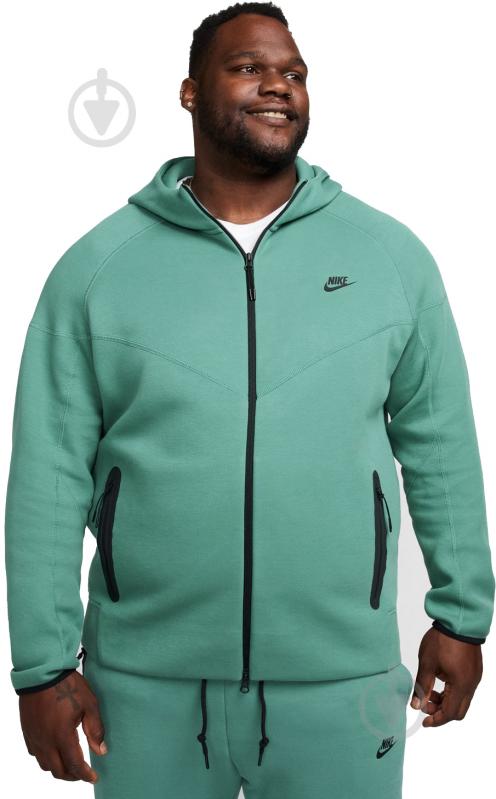 Джемпер Nike NK TCH FLC FZ R HOODIE FB7921-361 р.S зеленый - фото 10