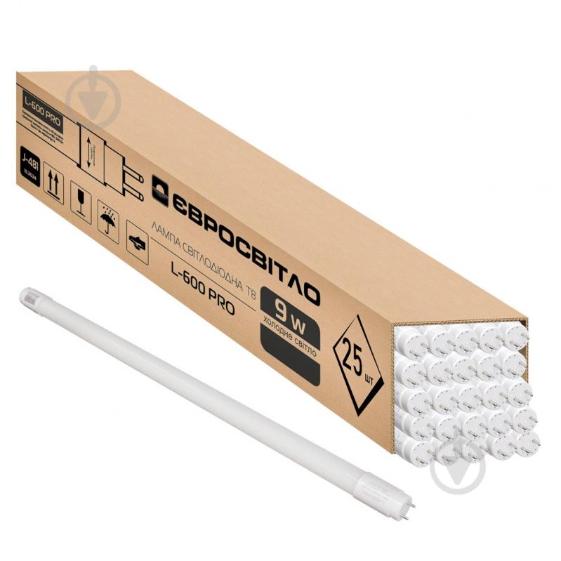 Лампа світлодіодна Євросвітло PRO L-600 25 шт/уп 9 Вт T8 G13 220 В 6400 К 59480 - фото 1 Лампа світлодіодна Євросвітло PRO L-600 25 шт/уп 9 Вт T8 G13 220 В 6400 К 59480 - фото 1