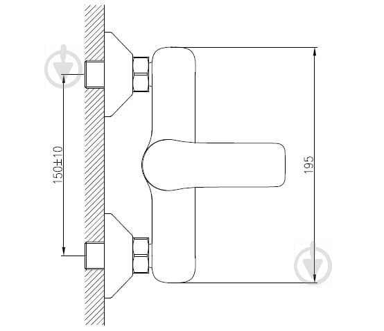 Змішувач для душу Koller Pool Kvadro Start - фото 2